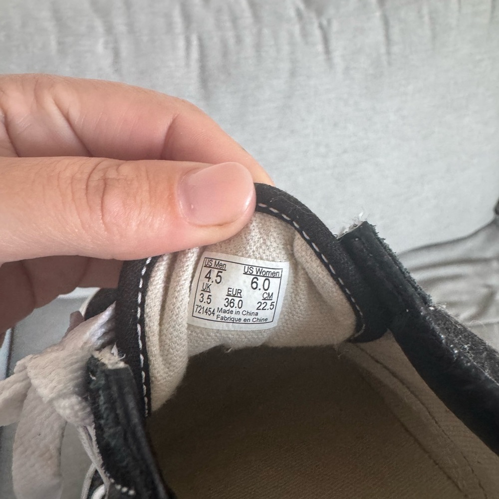 Vans Classic Black and White Canvas Sneakers - Picture 3 of 3
